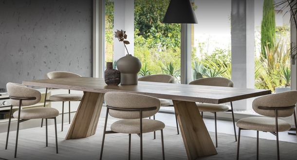 Calligaris Icaro design tafel met blad in hout of keramiek - 0